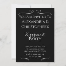 Festa de Noivado com Elegante Letra Inglesa em Pre