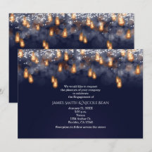 Festa de Noivado com Lâmpadas Penduradas Antigas