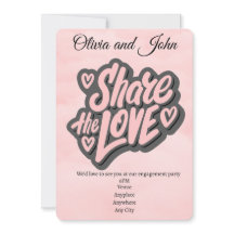 Festa de noivado - Compartilhe o Amor. Editável