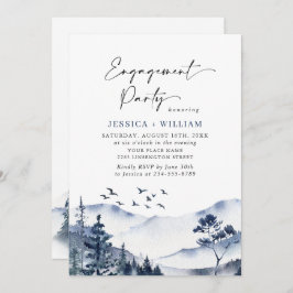 Convite Festa de noivado da Floresta Elegante