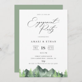 Convite Festa de noivado da floresta florestal