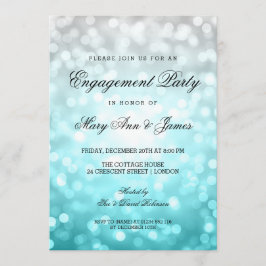 Convite Festa de noivado das Luzes de Ombre de Praia