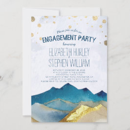 Convite Festa de noivado das Montanhas do Ouro Azul de Aqu