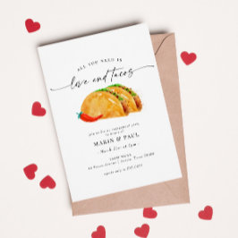 Convite Festa de noivado de Amor e Tacos