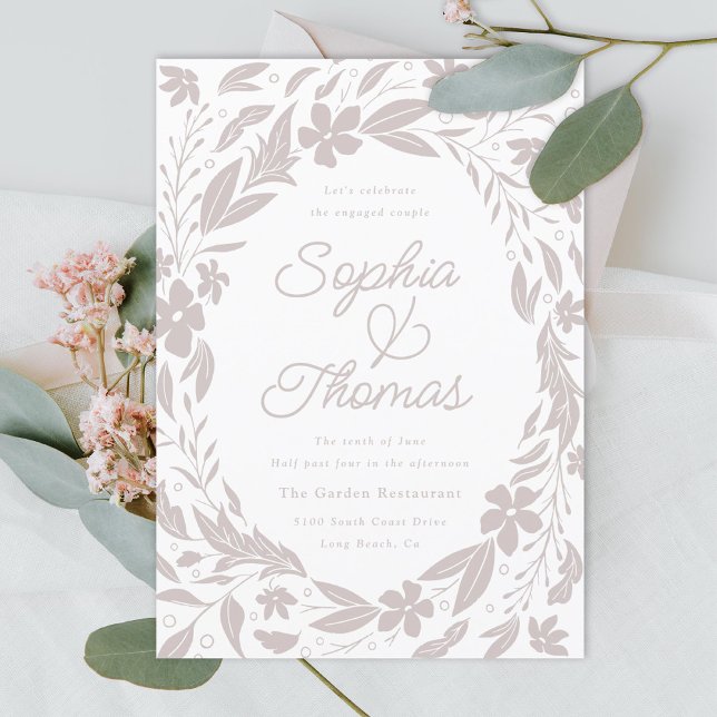 Convite Festa de noivado de Casais Neutros para o Gênero (Criador carregado)