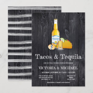 Convite Festa de noivado de Casais Tacos e Tequila