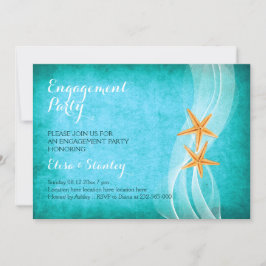 Convite Festa de noivado de casamento da praia de Starfish