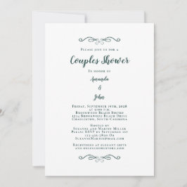 Convite Festa de noivado de Casamento de Chás Emerald