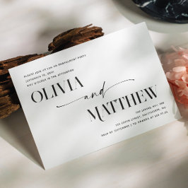 Convite Festa de noivado de casamento de fotos minimalista