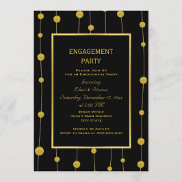 Convite Festa de noivado de casamento de miçangas de folha