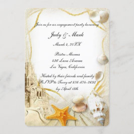 Convite Festa de noivado de Casamento do Castelo de Praia