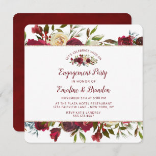 Convite Festa de noivado de Celebração do Mistletoy Manor