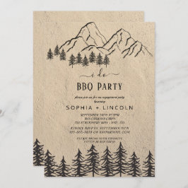 Convite Festa de noivado de CHURRASCO 'I Do' da Woodland M