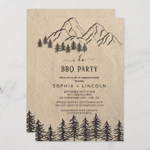 Convite Festa de noivado de CHURRASCO 'I Do' da Woodland M