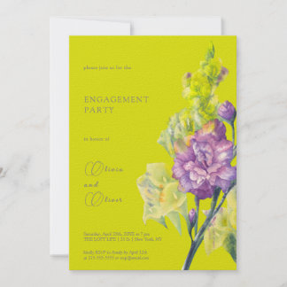 Convite Festa de noivado De Flores De Gladiolus E Calla