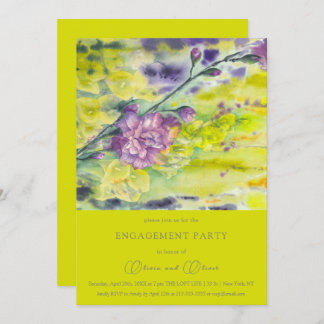 Convite Festa de noivado De Flores De Gladiolus E Calla