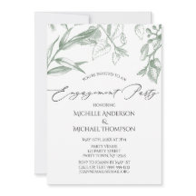 Festa de noivado de Folhas Botânicas Verde