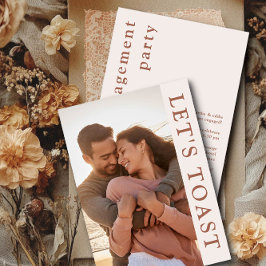 Convite Festa de noivado de Fotografias do Vamos Toast