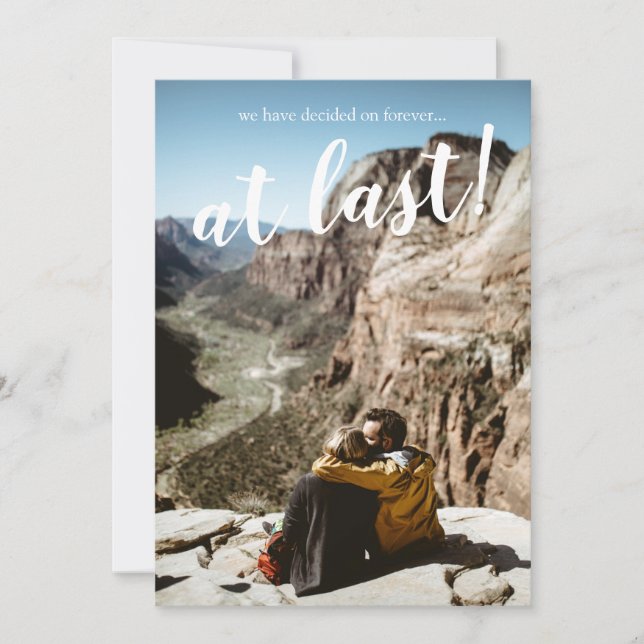 Convite Festa de noivado de Fotografias Moderna Simples (Frente)