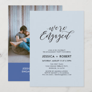 Convite Festa de noivado de Fotos "Estamos Envolvidos"