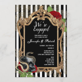 Convite Festa de noivado de Greve Gótica Vitoriana