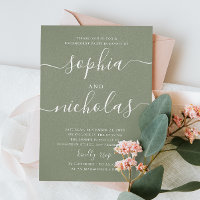 Festa de noivado de guião verde-pastel