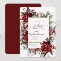 Festa de Noivado de Inverno com Poinsettia