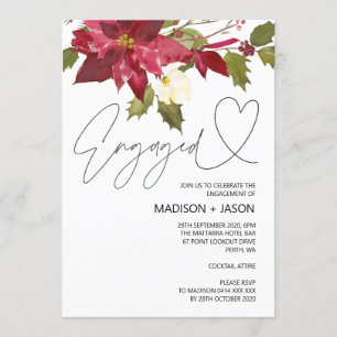 Convite Festa de noivado de inverno de inverno