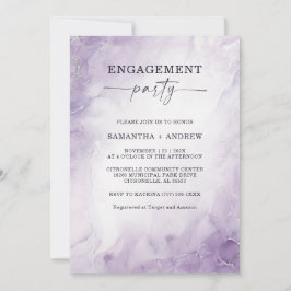 Convite Festa de noivado de Lavanda personalizada