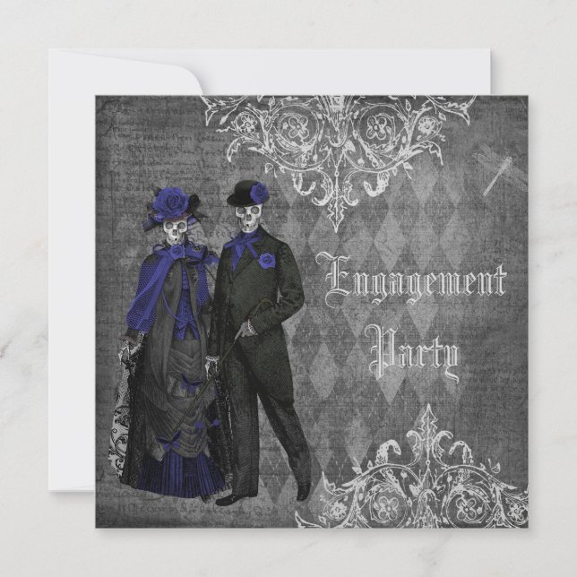 Convite Festa de noivado de noiva e noiva de Halloween ass (Frente)