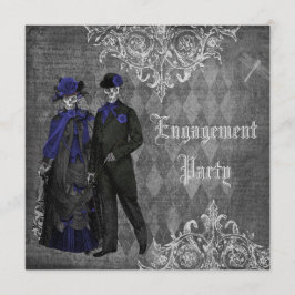 Convite Festa de noivado de noiva e noiva de Halloween ass