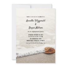 Festa de noivado de ondas de praia