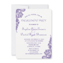 Festa de noivado de rendas Ultra Violeta Moderna C