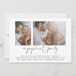 Convite Festa de noivado de Script de Foto Moderno 2