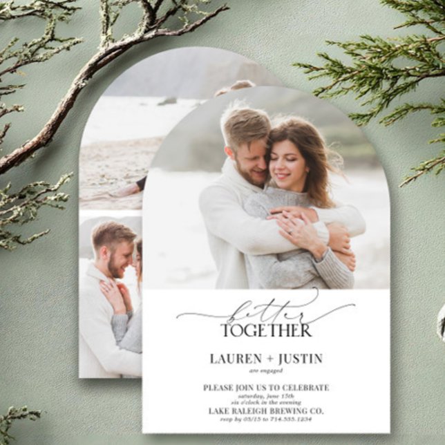 Convite Festa de noivado de Script de Fotografia do Arch 4 (Criador carregado)