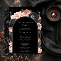 Festa de noivado do arco preto embebido em pintura