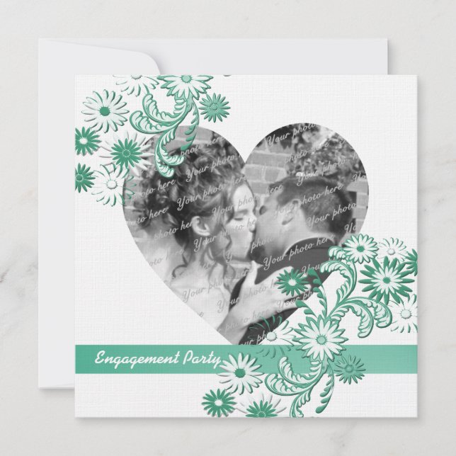 Convite Festa de noivado e foto dançantes (Frente)