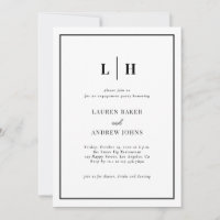 Festa de noivado Elegante Preta E Branca