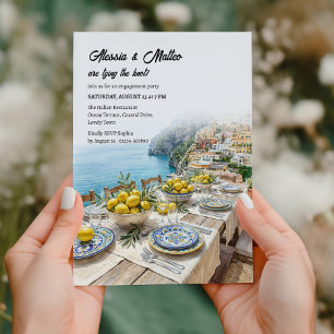 Convite Festa de Noivado em Positano Costa Amalfitana Ital