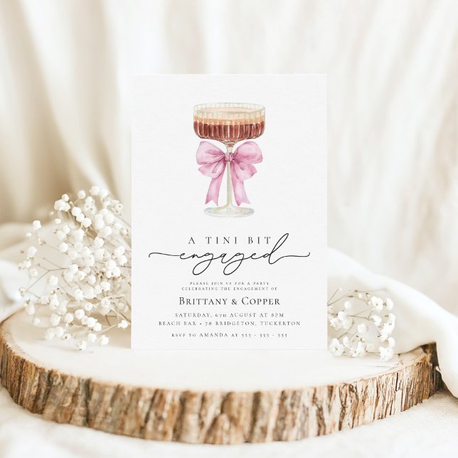 Convite Festa de noivado Espresso Martini do Bit Tini (Criador carregado)