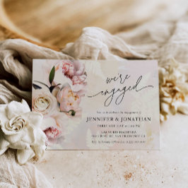 Convite Festa de noivado Floral Cor-de-Rosa