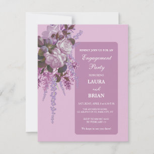 Convite Festa de noivado Floral Elegante