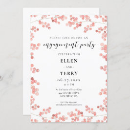 Convite Festa de noivado Floral Respiratória do Bebê Rosa