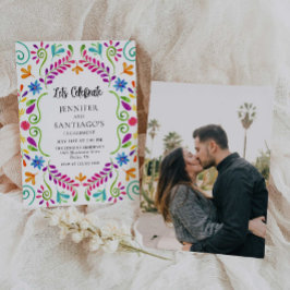 Convite Festa de noivado I de celebração do Vamos Fiesta m