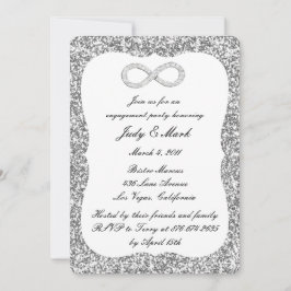 Convite Festa de noivado Infinita de Diamante de Lata de P
