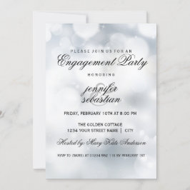 Convite Festa de noivado Leve-Chic Bokee Luxury Silver