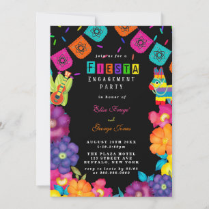 Convite Festa de noivado Mexicana Fiesta Vivid Florals