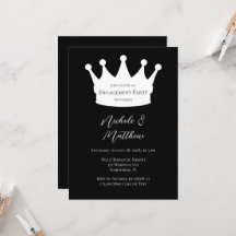 Festa de noivado Mínima Preta e Branco