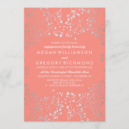 Convite Festa de noivado Respiratória do Bebê de Prata e C