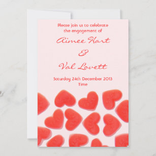 Convite 'festa de noivado' Rosa